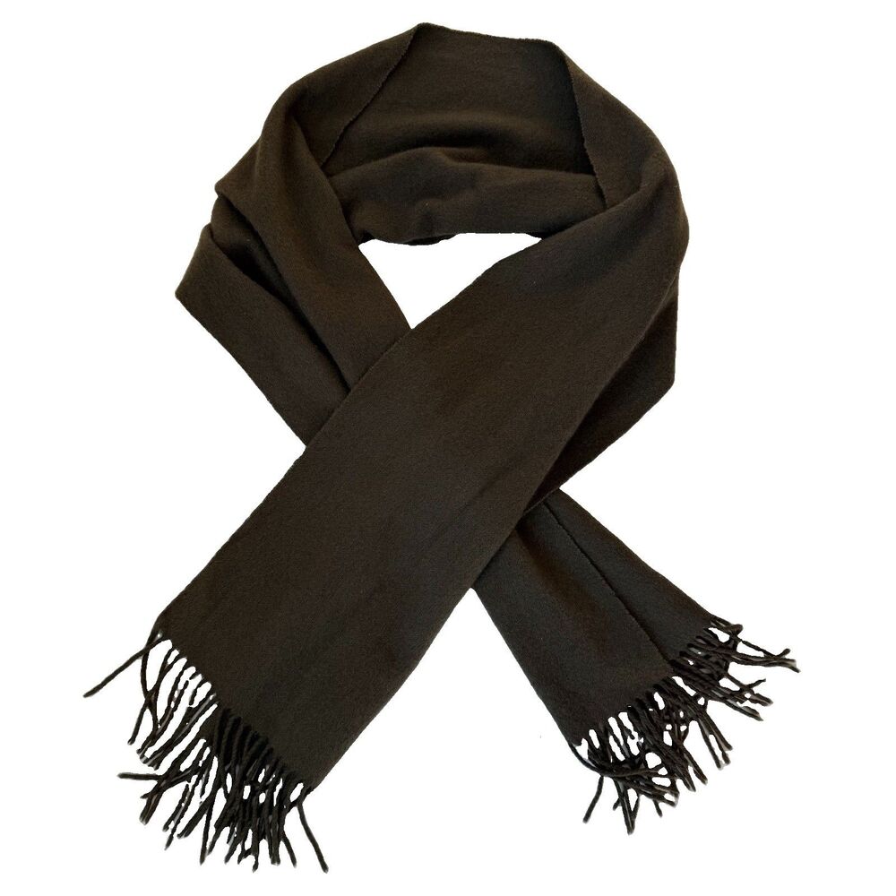 Nazareno Gabriell Cashmere Neck Scarf Green Fringe Muffler Rectangle 59”x14”